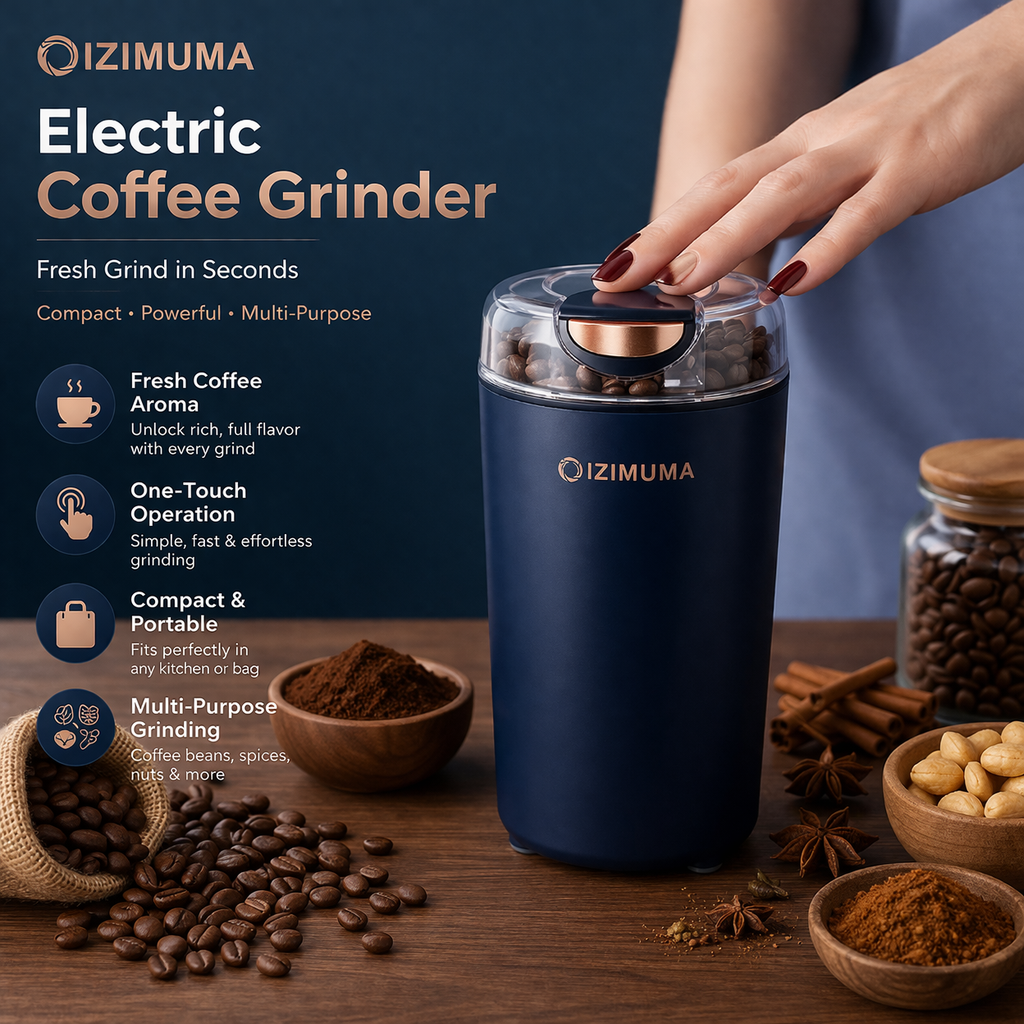 ''Easy-Use Electric Coffee Grinder for Fresh Coffee Lovers''