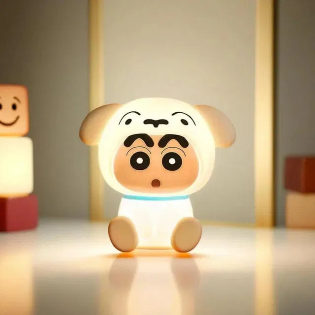 ''Cute Shin-chan Shiro LED Night Light for Cozy Rooms''