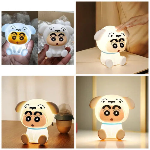 ''Cute Shin-chan Shiro LED Night Light for Cozy Rooms''