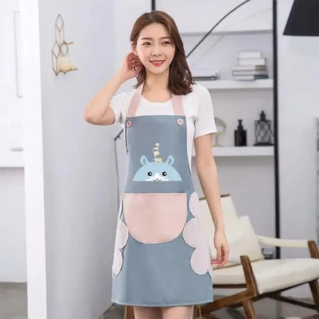 ''Waterproof Kitchen Apron – Stylish Cooking Protection''